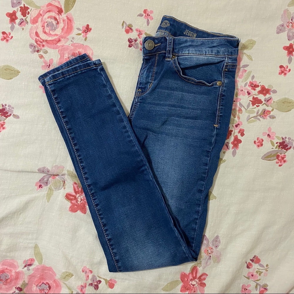 SO High Rise Blue Jeggings